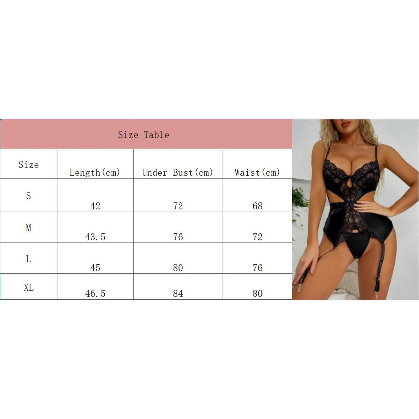 Smooth Lace Stitching Waist Revealing Lingerie Set - OmniPleasures