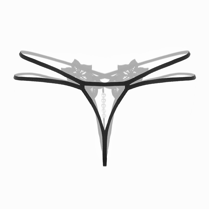 Women Sexy G-string Lace Chic Lingerie Pearl Thongs - OmniPleasures