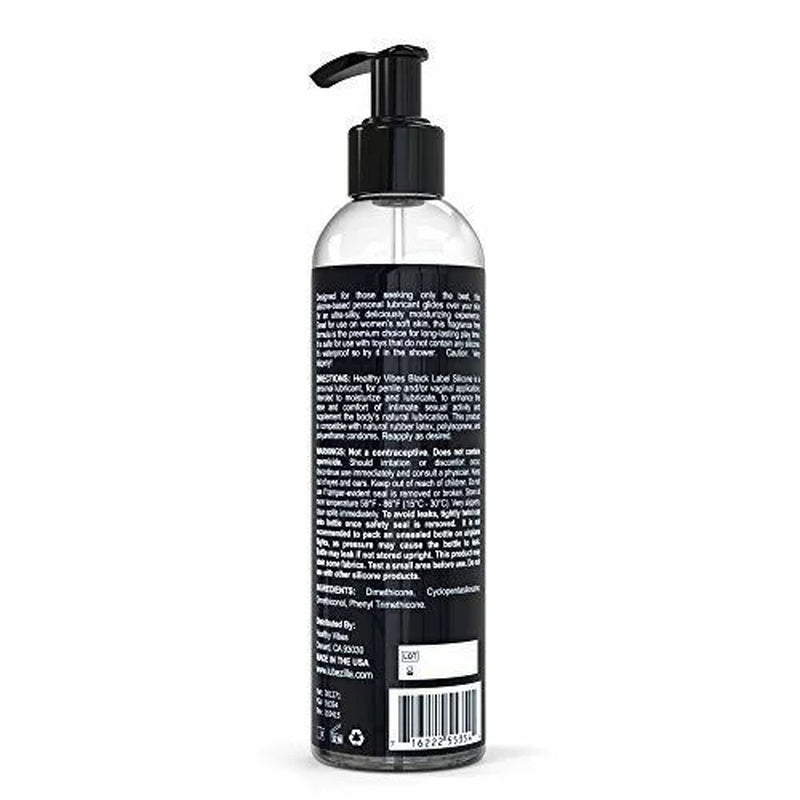 8 Oz Black Label Silicone Intimate Personal Lubricant by - OmniPleasures