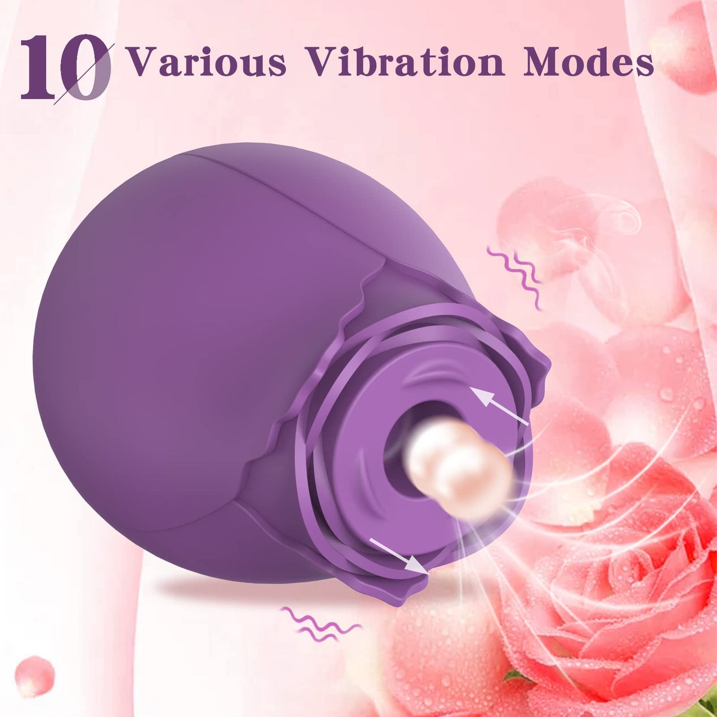 TikTok Rose Toys Pulse Sucking Vibrator Quiet Waterproof Sex Toy - OmniPleasures