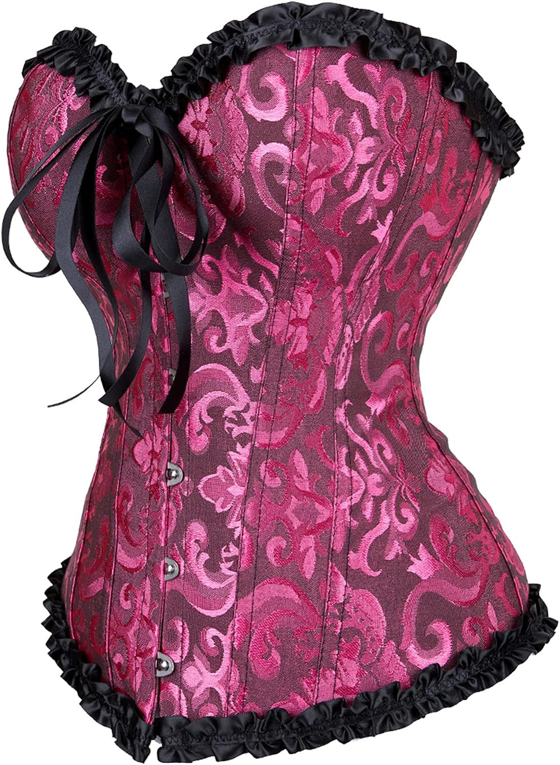 Women plus Size Corsets Bustier Top Sexy Lingerie Costumes X-Small Black Rose - OmniPleasures