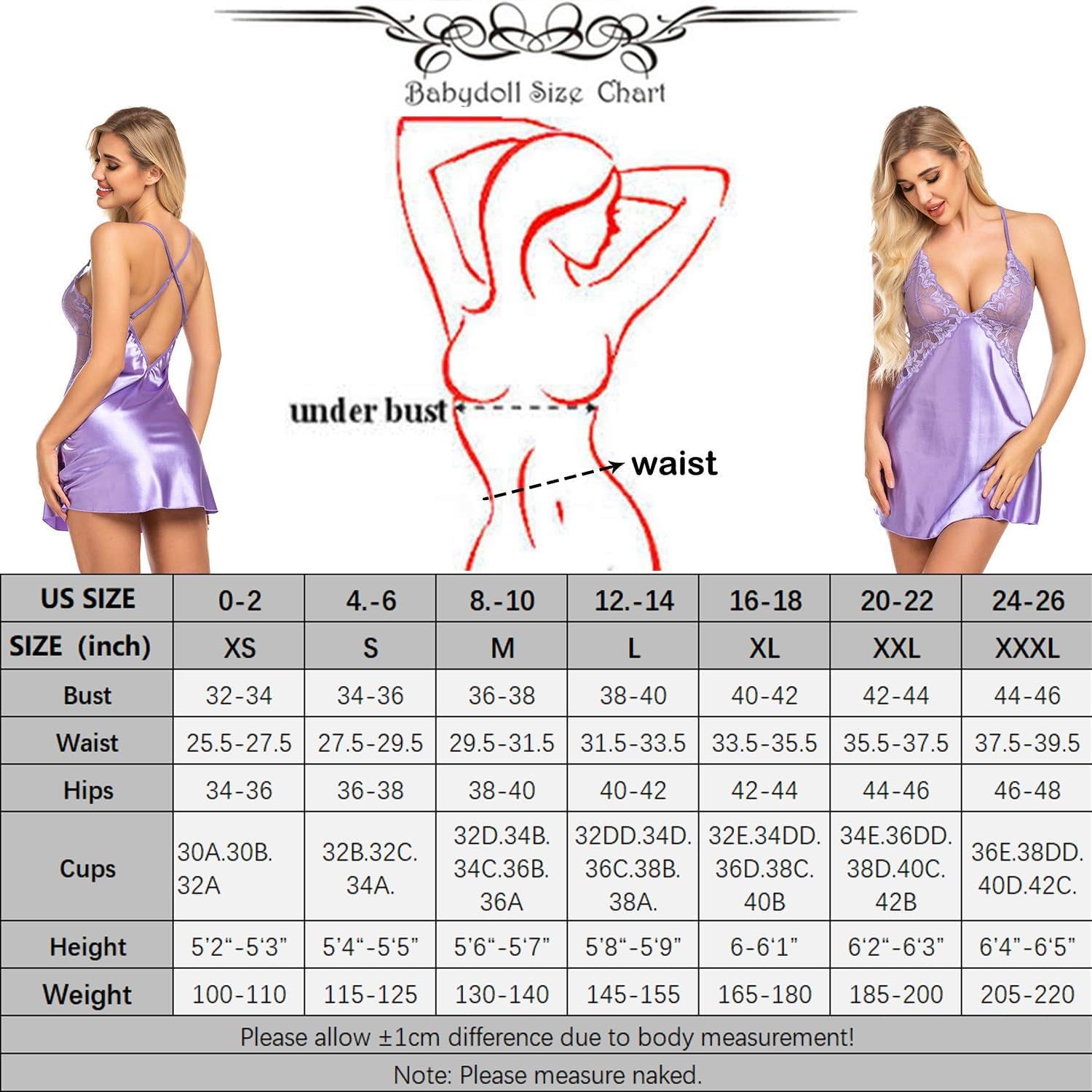 Women Lingerie V Neck Nightwear Satin Sleepwear Lace Chemise Mini Teddy - OmniPleasures