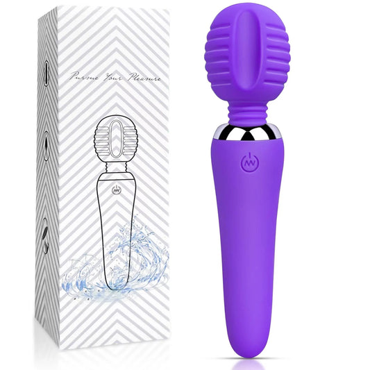 Vibrator Wand, Powerful and Quiet Bullet Vibrator, G Spot Vibrator for Women, Sex Toys for Women, Adult Toys with 10 Vibration Modes, Purple - OmniPleasures