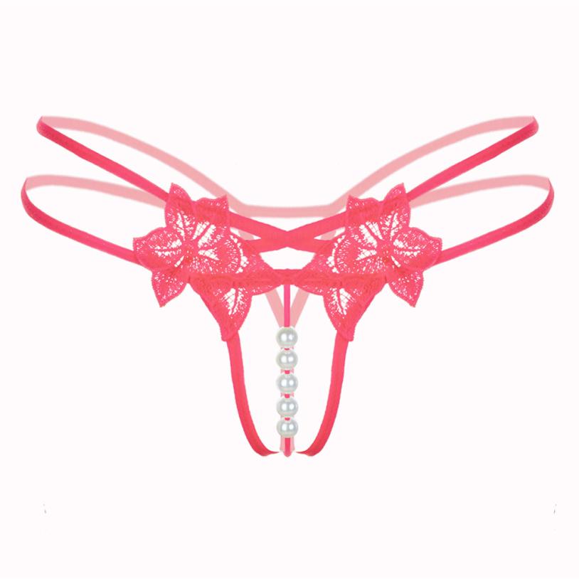 Women Sexy G-string Lace Chic Lingerie Pearl Thongs - OmniPleasures