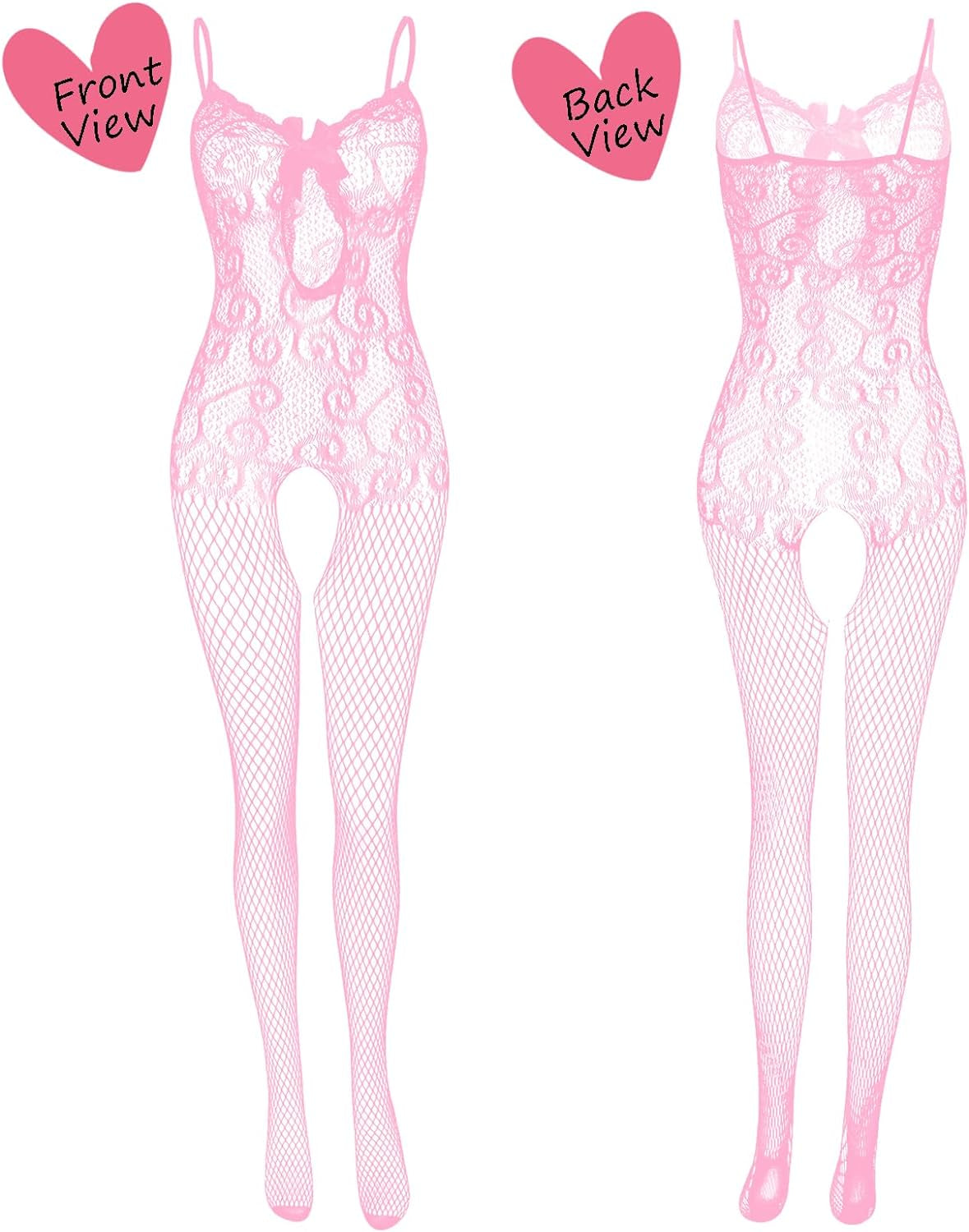 Women'S Lace Stockings Lingerie Floral Fishnet Bodysuits Lingerie Nightwear for Romantic Date Wearing - OmniPleasures