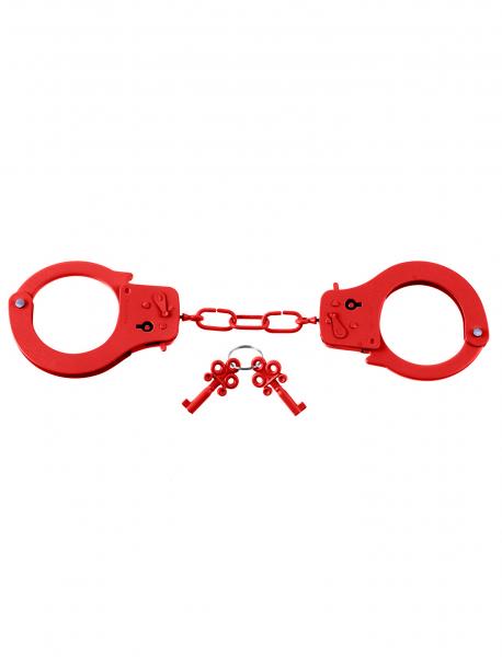 Fetish Fantasy Designer Metal Handcuffs - Red - OmniPleasures