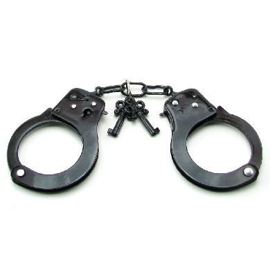 Fetish Fantasy Designer Metal Handcuffs - Black - OmniPleasures