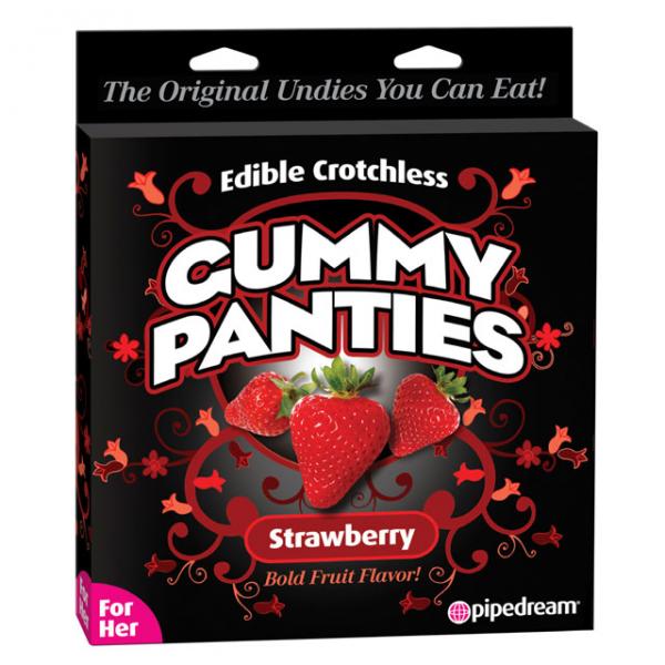 Edible Crotchless Gummy Panties Strawberry - OmniPleasures