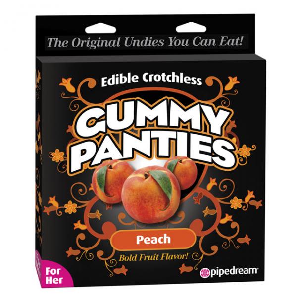 Edible Crotchless Gummy Panties Peach - OmniPleasures