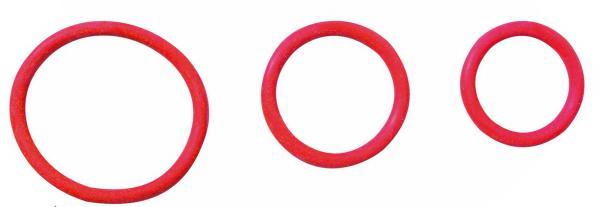 Spartacus Cock Ring Set (3 Rubber Enhancers/red) - OmniPleasures