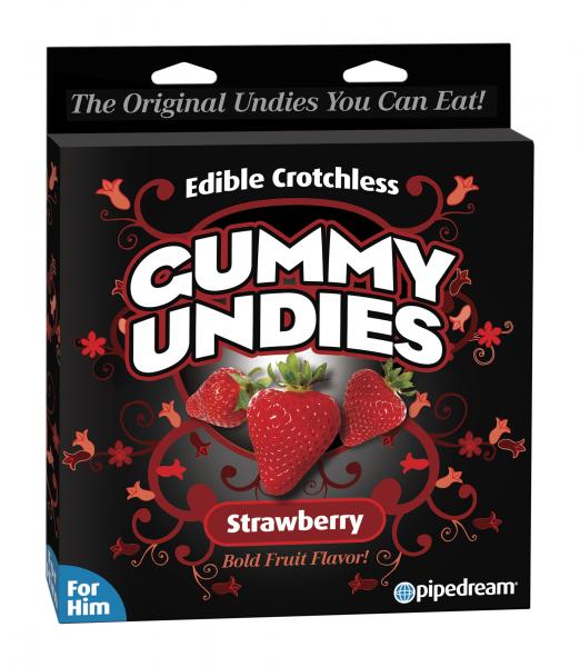 Edible Male Gummy Undies Strawberry - OmniPleasures