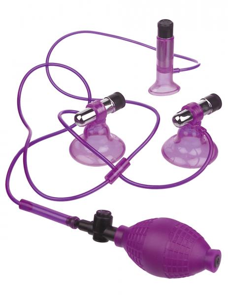 Fetish Fantasy Vibrating Triple Suckers Purple - OmniPleasures