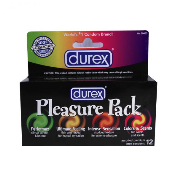 Durex Pleasure Pack Latex Condoms 12 Pack - OmniPleasures