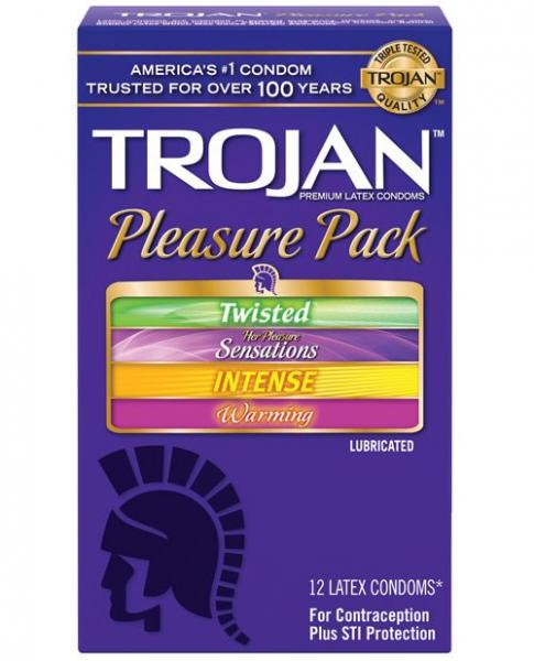 Trojan Condom Pleasure Pack 12 Pack - OmniPleasures