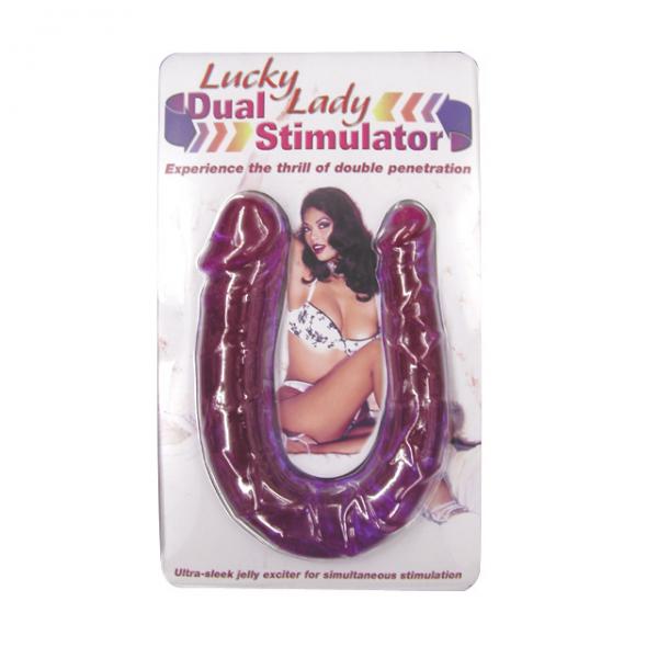 Lucky Lady Dual Stimulator Purple Double Dong - OmniPleasures