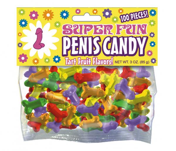 Super Fun Penis Candy 100 Pieces Fruit Flavors 3oz - OmniPleasures