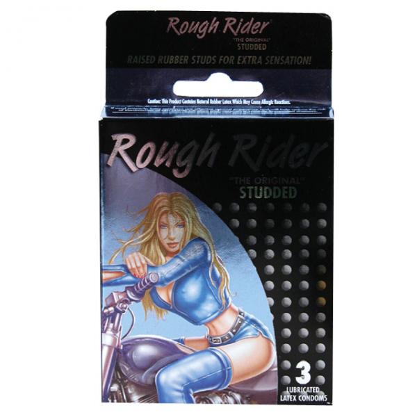 Rough Rider Studded Latex Condoms 3 Pack - OmniPleasures