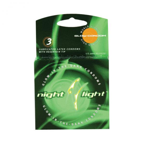 Night Light Glow-in-the-dark Condoms (3 Pack) - OmniPleasures