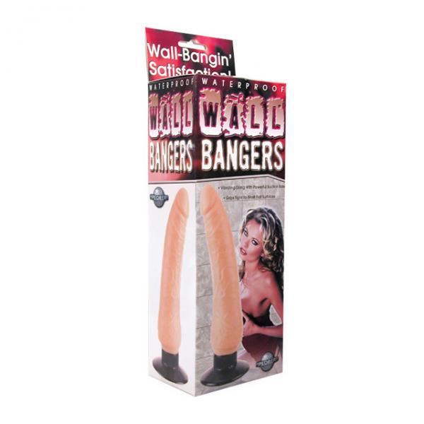 Waterproof Wall Bangers Beige Vibrating Dildo - OmniPleasures