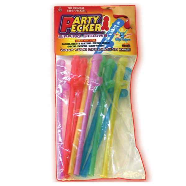 Party Pecker Sipping Straws (assorted) - OmniPleasures