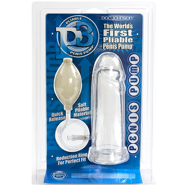 P3 Pliable Penis Pump Clear - OmniPleasures