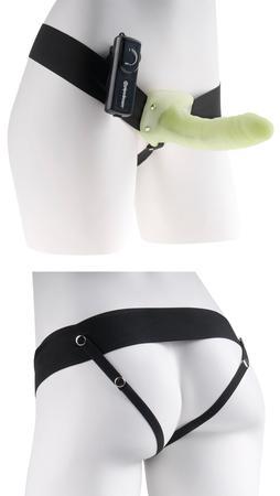 Fetish Fantasy Vibrating Hollow Strap-On Glow In The Dark - OmniPleasures