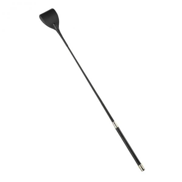 Black Leather Riding Crop - OmniPleasures