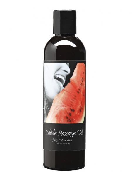 Earthly Body Edible Massage Oil Juicy Watermelon 8oz - OmniPleasures