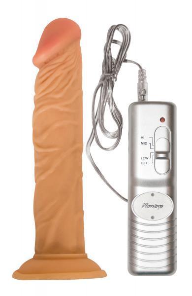 All American Whopper 7 inches Vibrating Dong Beige - OmniPleasures