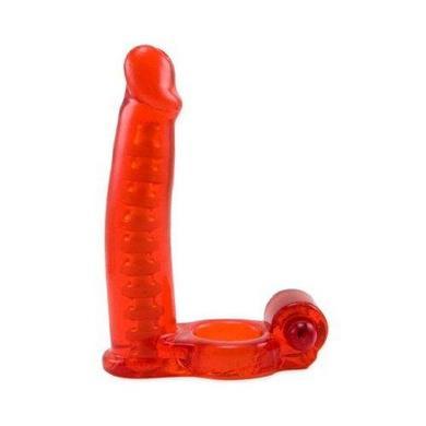 Double Penetrator Cock Ring Red - OmniPleasures