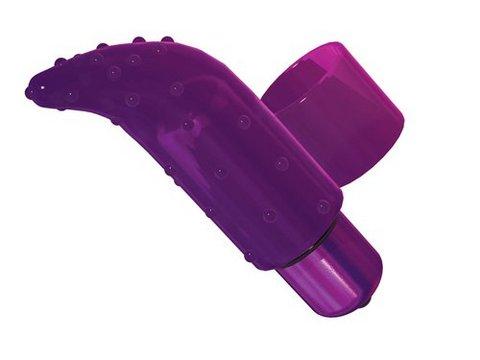 Frisky Finger Massager W/power Bullet Purple - OmniPleasures