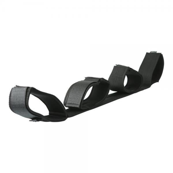 Bondage Bar with Neoprene Velcro Cuffs 24 inches Black - OmniPleasures