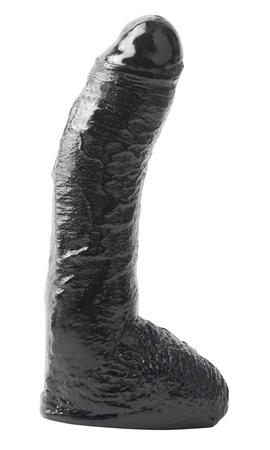 Basix Rubber Works 10 inches Fat Boy Black Dildo - OmniPleasures