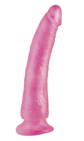 Basix Rubber Slim 7 inches Dong Suction Cup Pink - OmniPleasures