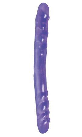 Basix Rubber Works 16 inches Double Dong Purple - OmniPleasures