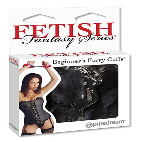 Fetish Fantasy Beginners Furry Cuffs Black - OmniPleasures