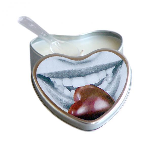 Earthly Body Chocolate Edible Massage Candle 4oz Heart Tin - OmniPleasures