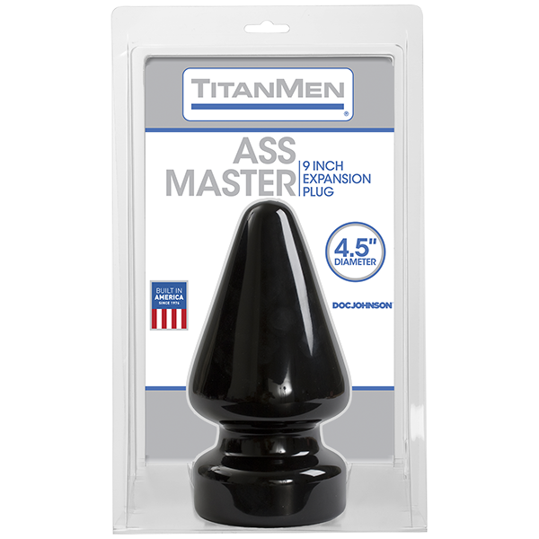 Titanmen Ass Master Butt Plug 4.5 Inches Black - OmniPleasures