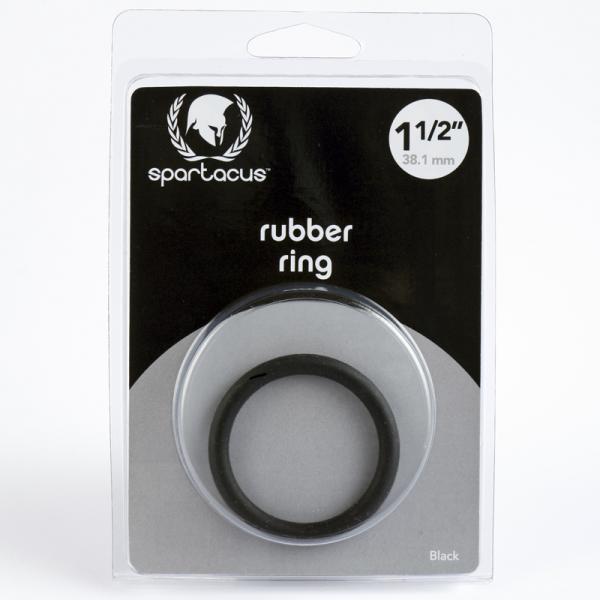 Spartacus Rubber Cock Ring 1.5in. (black) - OmniPleasures