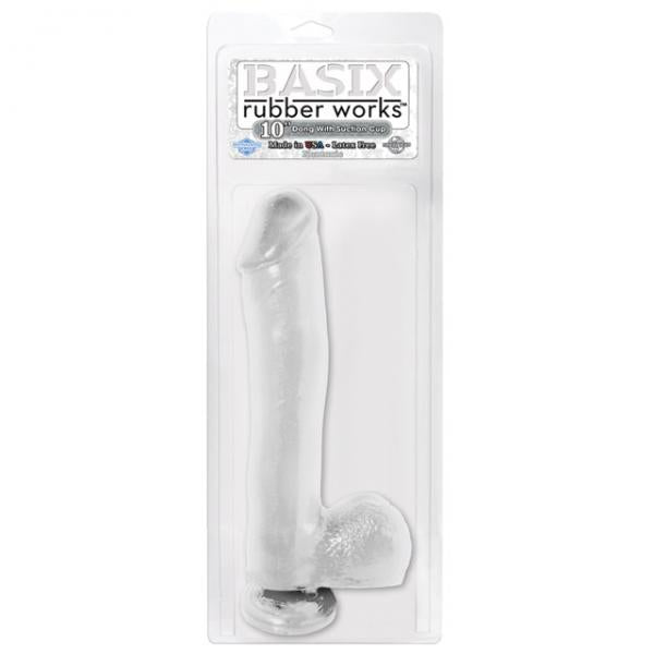 Basix Dong Suction Cup 10 Inch Clear - OmniPleasures