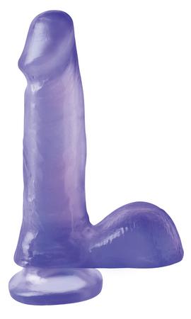 Basix Rubber Works 6 inches Dong Suction Cup Purple - OmniPleasures