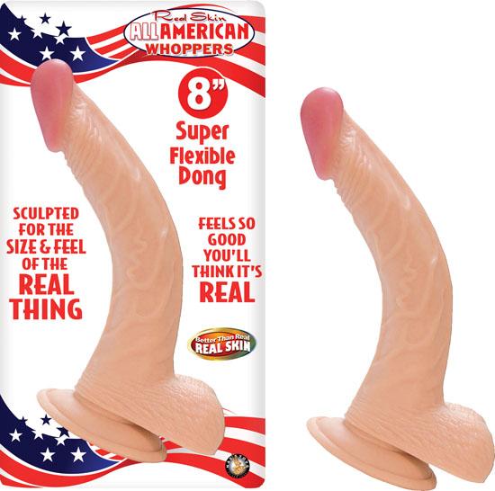 Real Skin All American Whoppers Dong With Balls 8 Inches - OmniPleasures