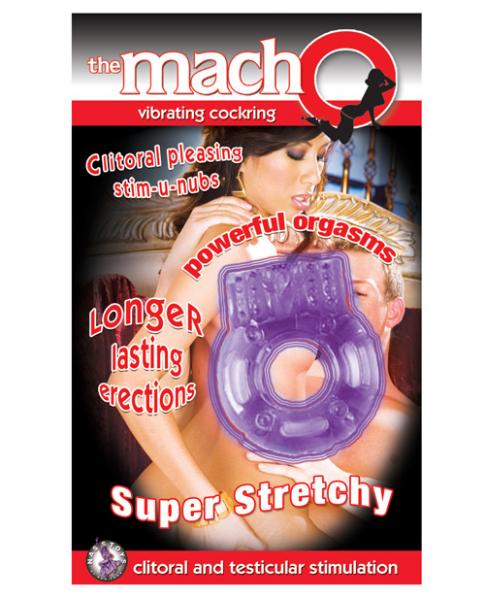 Macho Vibrating Cockring Purple - OmniPleasures