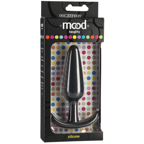 Mood Naughty Silicone Anal Plug Large Black - OmniPleasures