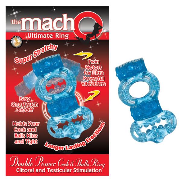 Double Power Cock and Ball Ring Blue - OmniPleasures