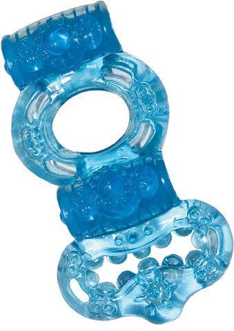 Double Power Cock and Ball Ring Blue - OmniPleasures