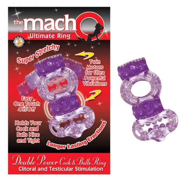 Macho 2x Power Cock/ball Ring (purple) - OmniPleasures