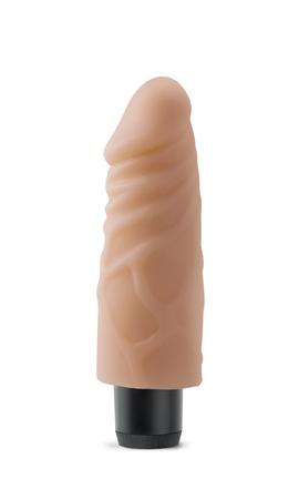 Real Feel Lifelike Toyz No 4 Beige Vibrating Dildo - OmniPleasures