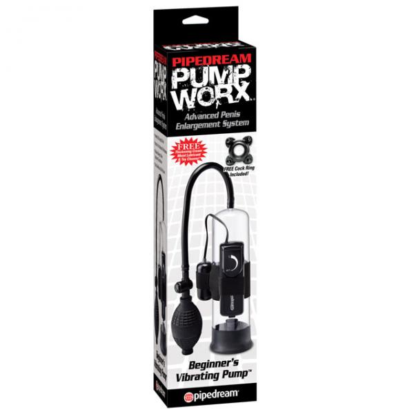 Pump Worx Beginners Vibrating Pump Black - OmniPleasures