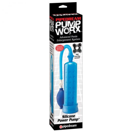 Pump Worx Silicone Power Pump Blue - OmniPleasures